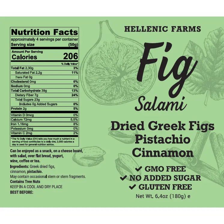 Vegan Fig Salami - Pistachio & Cinnamon